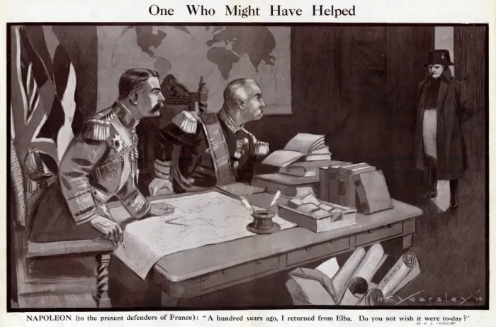 Framed Print : Cartoon, One Who Might Have Helped, WW1 Framed Print : Cartoon, One Who Might Have Helped, WW1