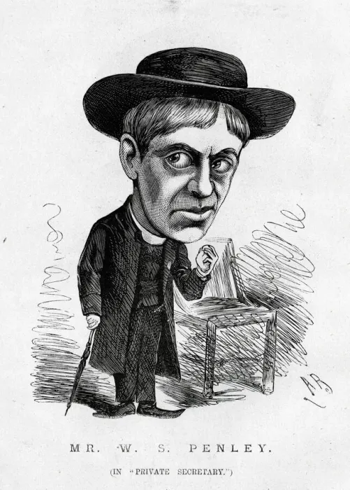 Framed Print : Cartoon, William Sydney Penley in Private Secretary Framed Print : Cartoon, William Sydney Penley in Private Secretary