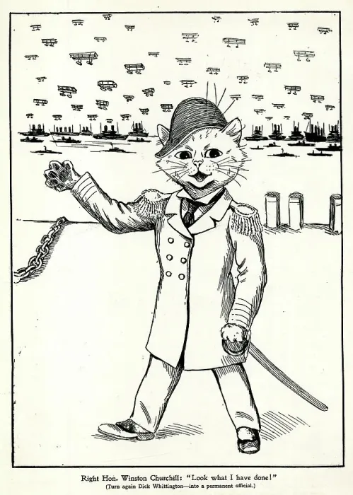 Framed Print : Cartoon, Winston Churchill, First Lord of the Admiralty Framed Print : Cartoon, Winston Churchill, First Lord of the Admiralty