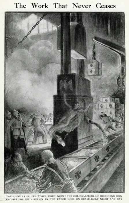 Framed Print : Cartoon, The Work That Never Ceases, WW1 Framed Print : Cartoon, The Work That Never Ceases, WW1