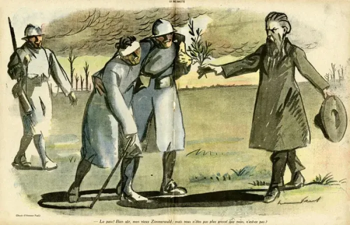 Framed Print : Cartoon, Zimmerwald pacifism, WW1 Framed Print : Cartoon, Zimmerwald pacifism, WW1
