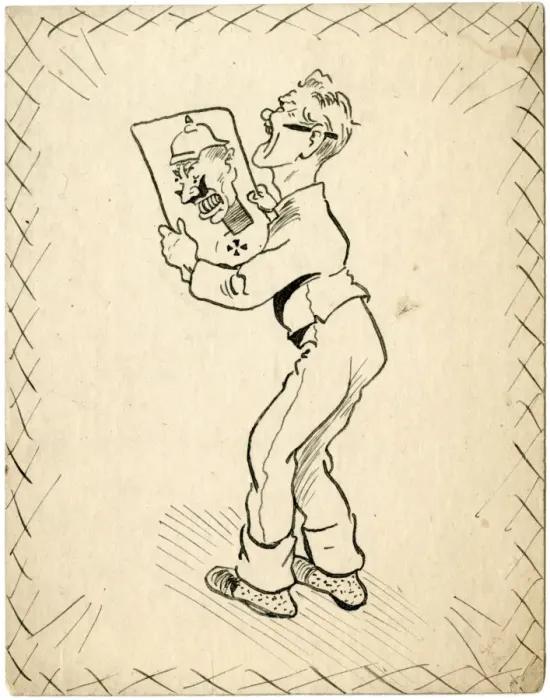 Framed Print : A cartoonist draws the Kaiser by George Ranstead Framed Print : A cartoonist draws the Kaiser by George Ranstead
