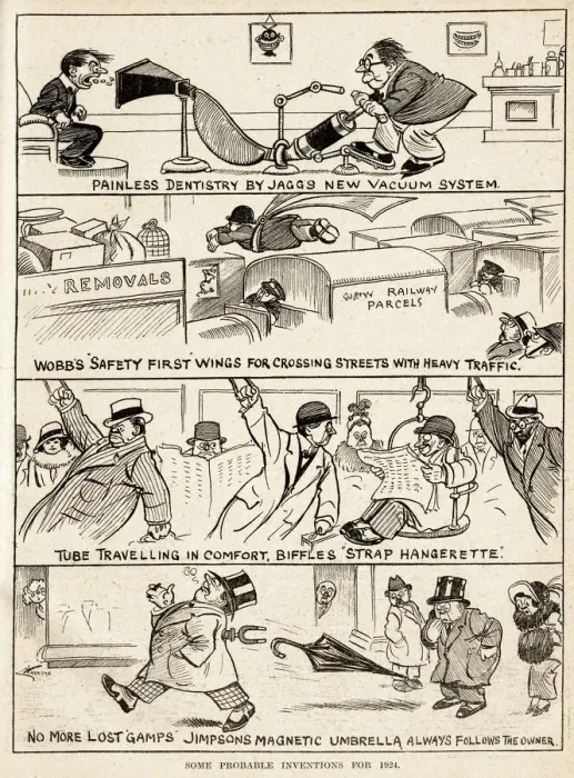 Framed Print : Cartoons, Some Probable Inventions for 1924 Framed Print : Cartoons, Some Probable Inventions for 1924