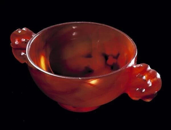 Carved carnelian bowl