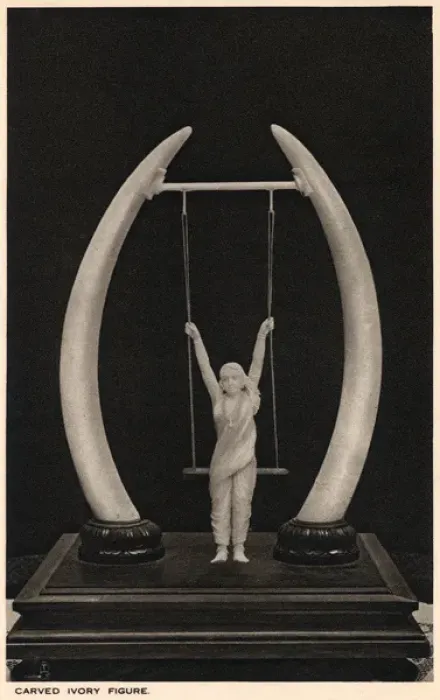 Framed Print : Carved Ivory Figure - Travancore State Court Framed Print : Carved Ivory Figure - Travancore State Court