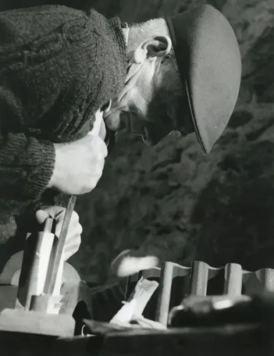Framed Print : Carving a block, Dinorwig Slate Quarry, North Wales Framed Print : Carving a block, Dinorwig Slate Quarry, North Wales