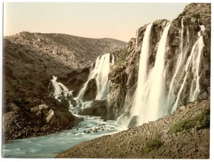 Framed Print : Cascade, near Knin, Dalmatia, Austro-Hungary Framed Print : Cascade, near Knin, Dalmatia, Austro-Hungary