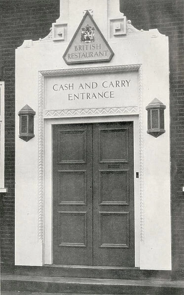 The cash and carry entrance of an unidentified British Restaurant