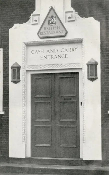Framed Print : The cash and carry entrance of an unidentified British Restaurant Framed Print : The cash and carry entrance of an unidentified British Restaurant