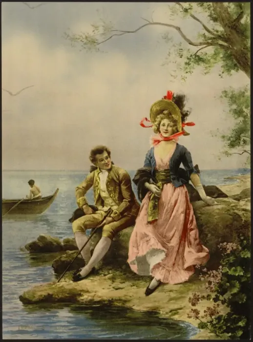 Framed Print : Casino entrance, Flirt au Bord de la Mer, by Hippolyte Lucas Framed Print : Casino entrance, Flirt au Bord de la Mer, by Hippolyte Lucas