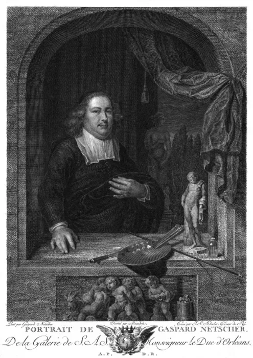 Framed Print : Caspar Netscher Framed Print : Caspar Netscher