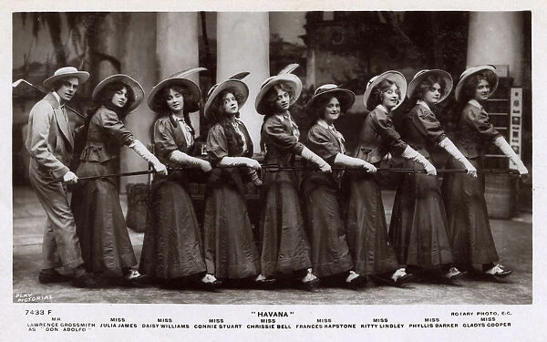 Cast of the show Havana including a young Gladys Cooper