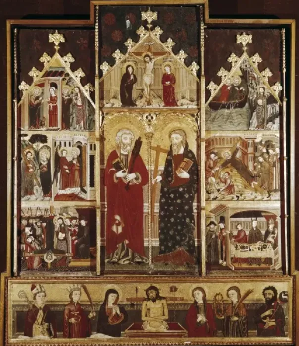 Framed Print : CASTELLFOLLIT, Master of (before 1400). Altarpiece Framed Print : CASTELLFOLLIT, Master of (before 1400). Altarpiece