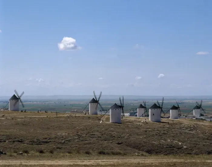 Framed Print : CASTILE-LA MANCHA. CAMPO DE CRIPTANA. Landscape with windmi Framed Print : CASTILE-LA MANCHA. CAMPO DE CRIPTANA. Landscape with windmi