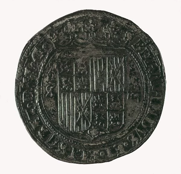 Castilian real de a 4 coin of the period of