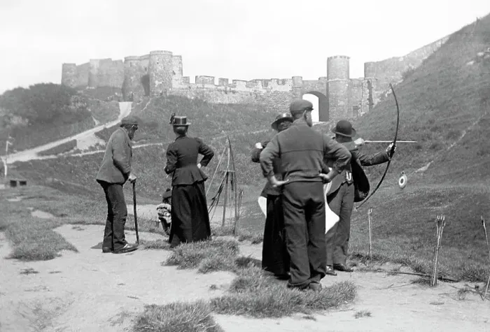 Framed Print : Castle Archery - Scarborough Castle Framed Print : Castle Archery - Scarborough Castle
