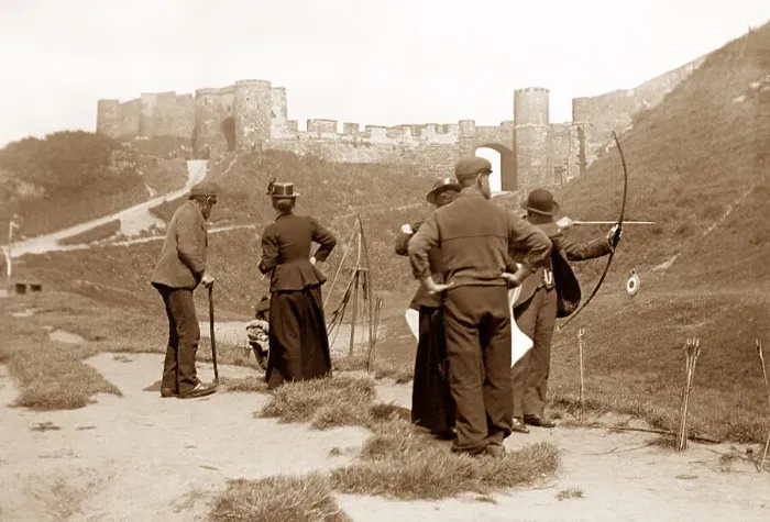Framed Print : Castle Archery - Scarborough Castle Framed Print : Castle Archery - Scarborough Castle