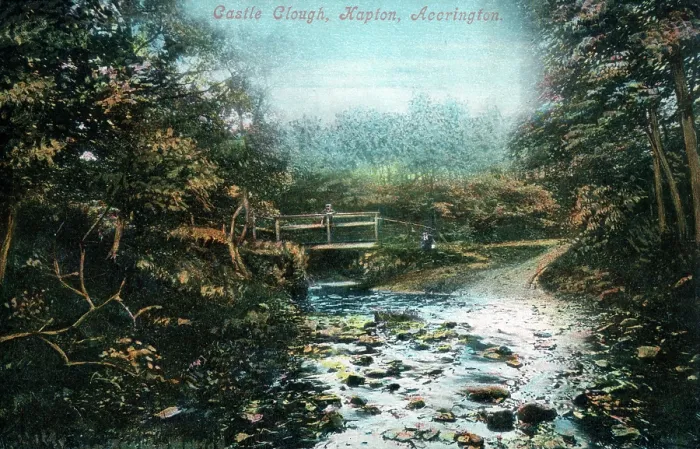Framed Print : Castle Clough, Hapton, Lancashire. Date: circa 1909 Framed Print : Castle Clough, Hapton, Lancashire. Date: circa 1909
