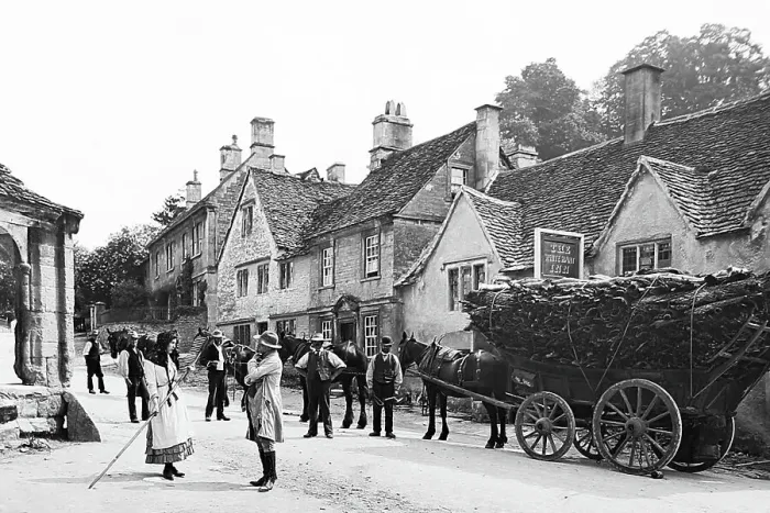 Framed Print : Castle Combe, Victorian period Framed Print : Castle Combe, Victorian period