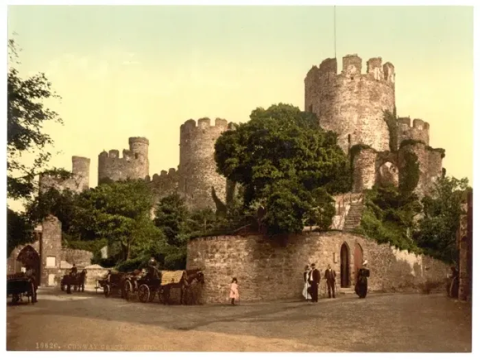 Framed Print : Castle entrance, Conway (i. e. Conwy), Wales Framed Print : Castle entrance, Conway (i. e. Conwy), Wales