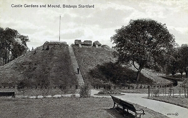 Castle Gardens and Mound, Bishops Stortford, Hertfordshire