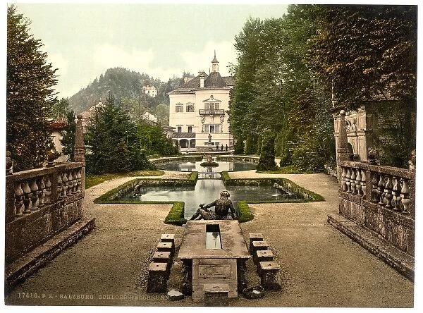 Castle Hellbrun (i. e. Hellbrunn), Salzburg, Austro-Hungary