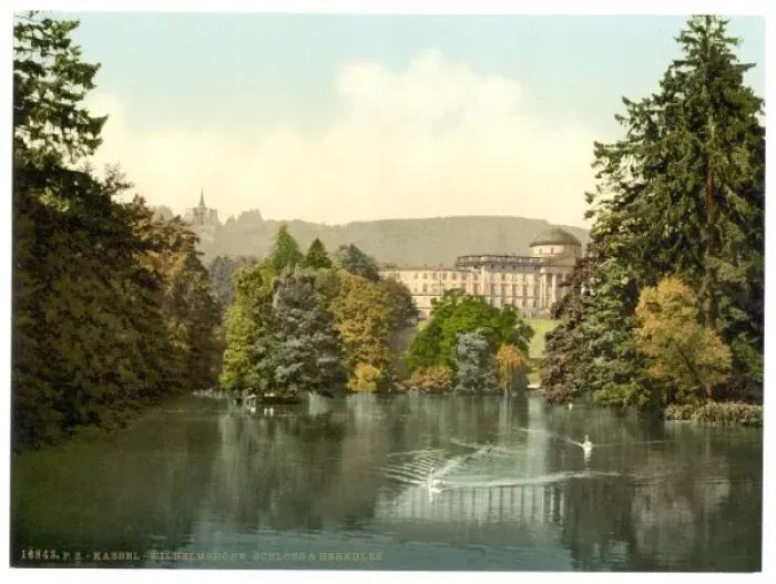Framed Print : Castle and Hercules, Wilhelmshohe, Cassel (i. e. Kassel), He Framed Print : Castle and Hercules, Wilhelmshohe, Cassel (i. e. Kassel), He