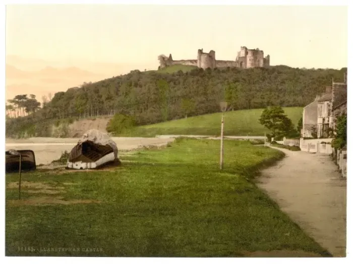 Framed Print : Castle, Llanstephen (i. e. Llansteffan), Wales Framed Print : Castle, Llanstephen (i. e. Llansteffan), Wales