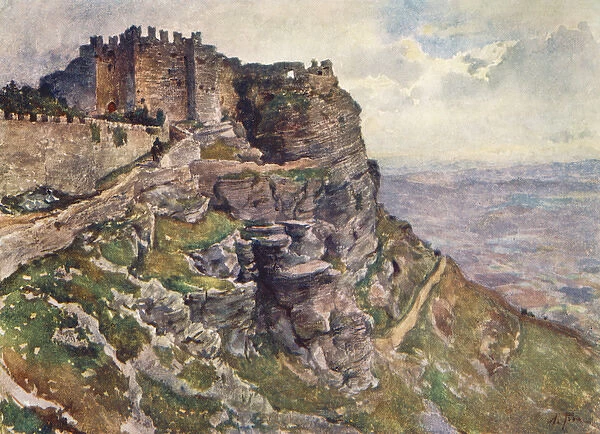 Castle of Monte San Giuliano, Sicily, Italy