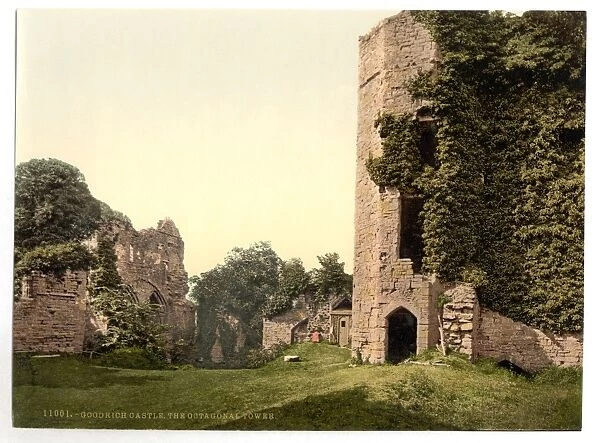 Castle, the octagonal tower, Goodrich, England