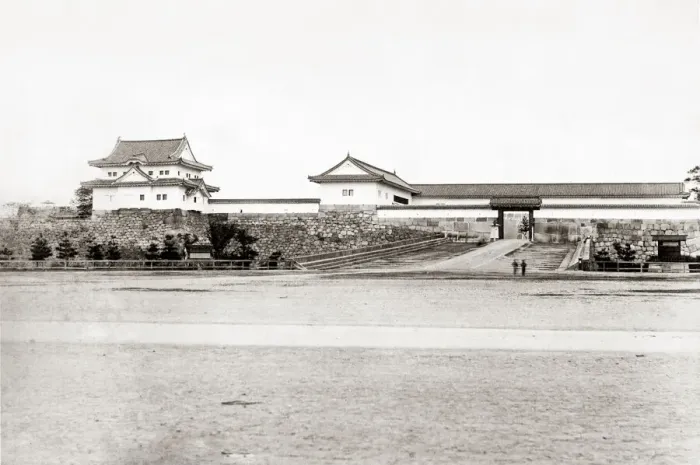 Framed Print : The castle of Osaka, Japan, c. 1880 s Framed Print : The castle of Osaka, Japan, c. 1880 s