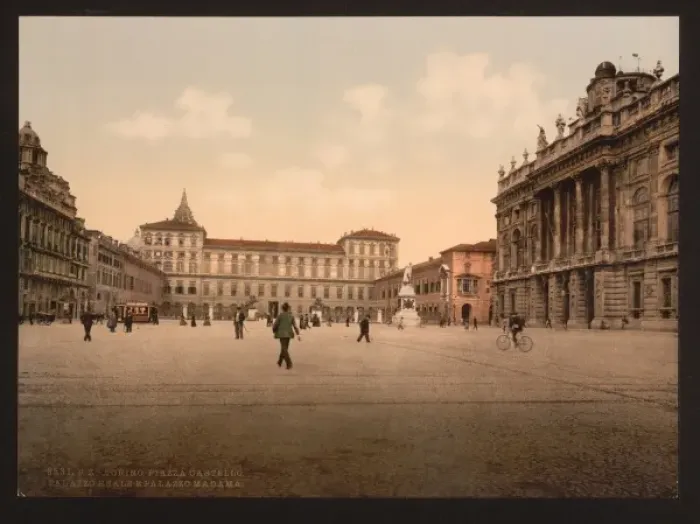 Framed Print : Castle Place with Royal and Madama Palaces, Turin, Italy Framed Print : Castle Place with Royal and Madama Palaces, Turin, Italy