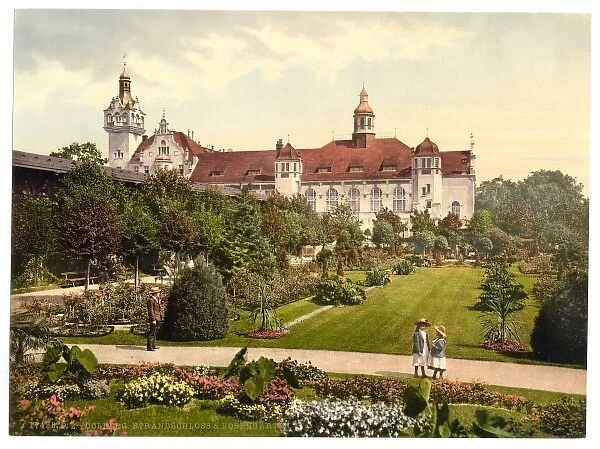 Castle and rose garden, Colberg, Pommeraina, Germany (i. e. K