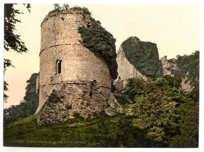 Framed Print : Castle, the round tower, Goodrich, England Framed Print : Castle, the round tower, Goodrich, England