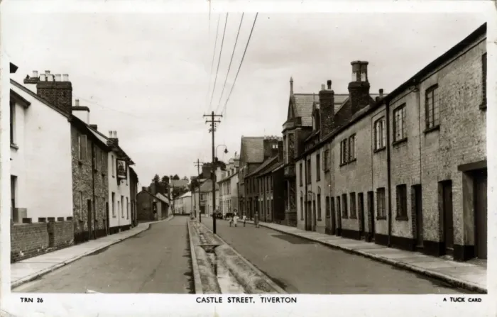 Framed Print : Castle Street, Tiverton, England Framed Print : Castle Street, Tiverton, England