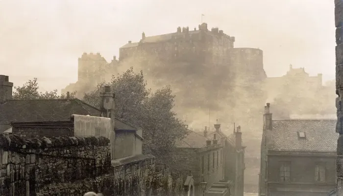 Framed Print : The Castle, viewed from the south, over the Grassmarket, Edinburgh, Scotland Date: 1930s Framed Print : The Castle, viewed from the south, over the Grassmarket, Edinburgh, Scotland Date: 1930s