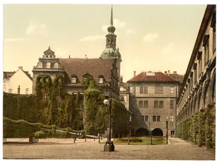 Framed Print : The Castle Yard, Altstadt, Dresden, Saxony, Germany