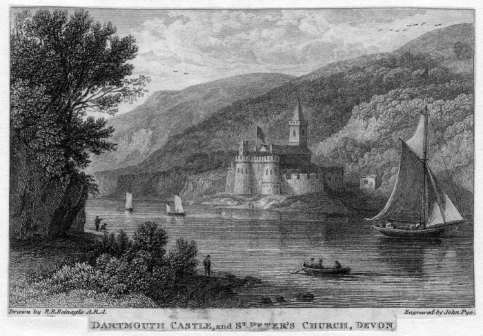 Framed Print : Castles / Dartmouth / 1820 Framed Print : Castles / Dartmouth / 1820