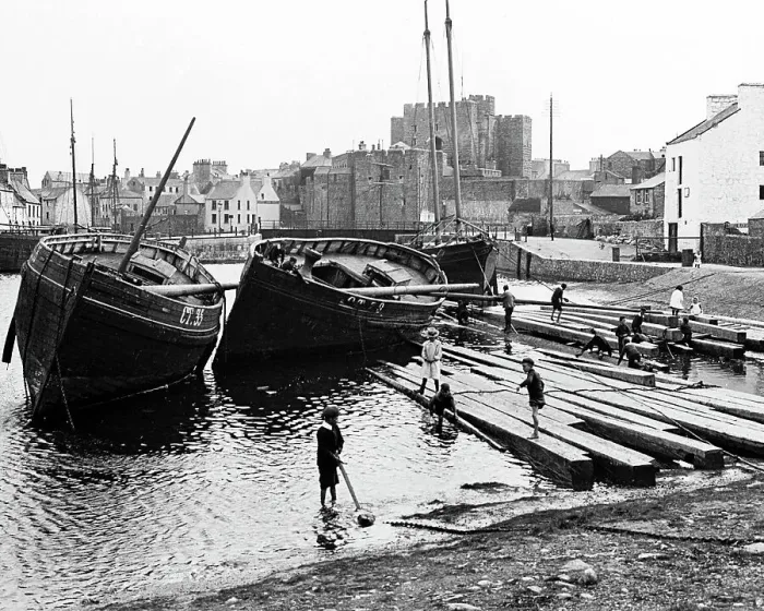 Framed Print : Castletown Harbour Isle of Man Victorian period Framed Print : Castletown Harbour Isle of Man Victorian period