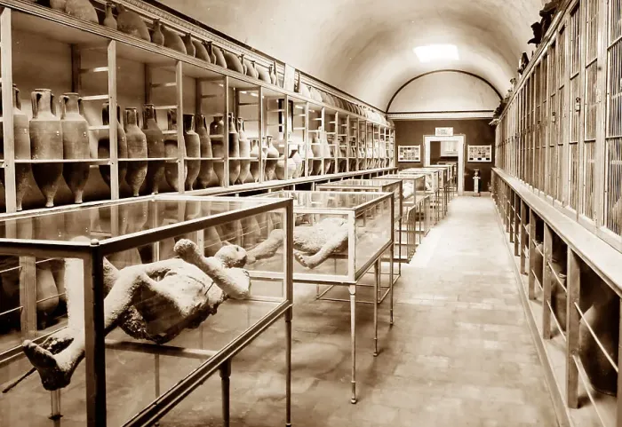 Framed Print : Casts in Pompeii Museum, Italy Framed Print : Casts in Pompeii Museum, Italy