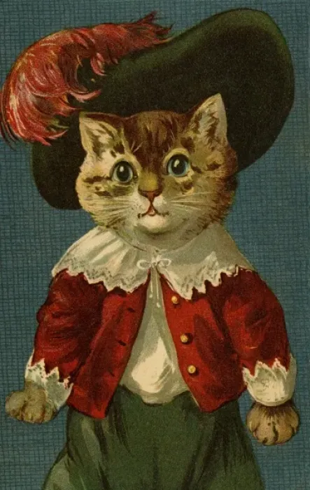Framed Print : Cat in feathered hat by g h Thompson Framed Print : Cat in feathered hat by g h Thompson