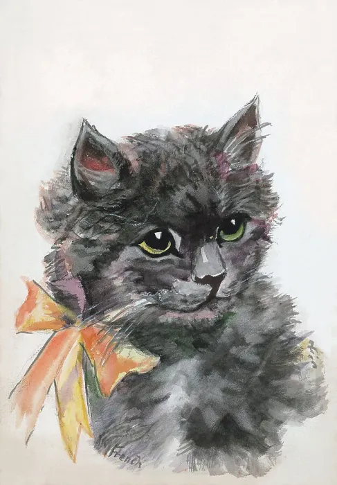 Framed Print : Cat by I. M. French Framed Print : Cat by I. M. French