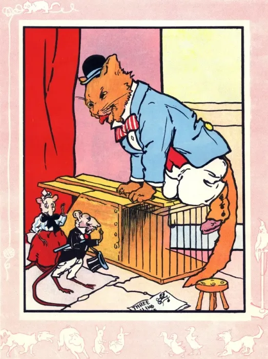 Framed Print : Cat lets mouse out of trap Framed Print : Cat lets mouse out of trap
