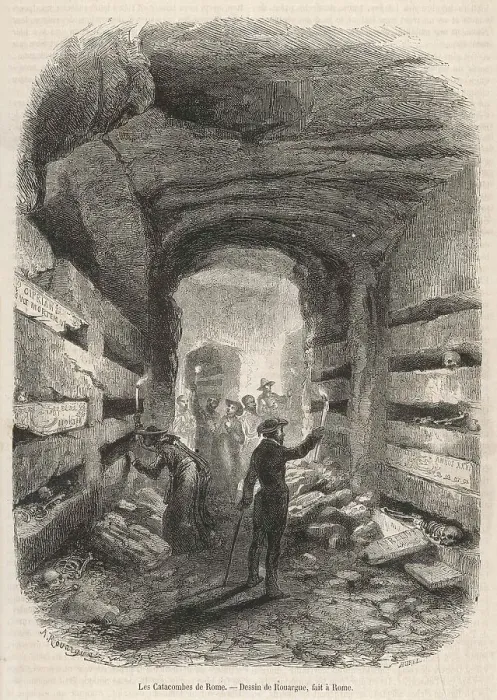 Framed Print : CATACOMBS, ROMEC Framed Print : CATACOMBS, ROMEC