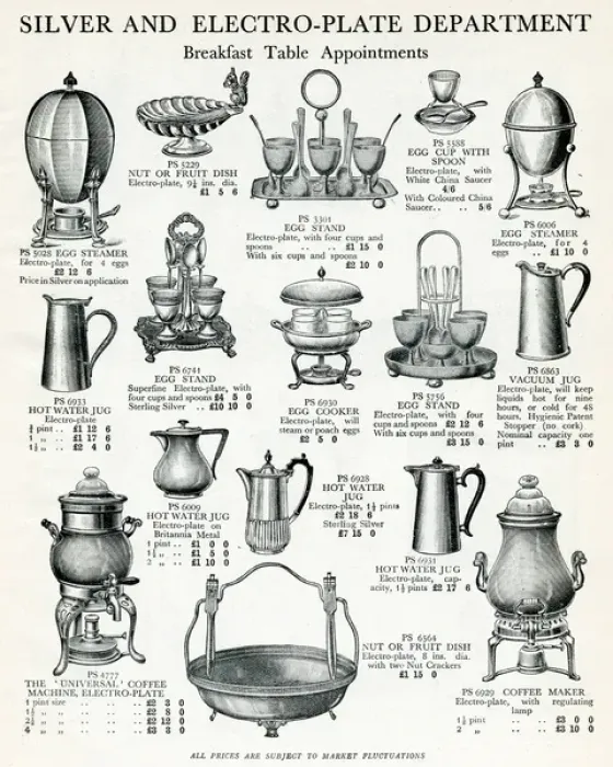 Framed Print : Catalogue of breakfast tableware 1929 Framed Print : Catalogue of breakfast tableware 1929