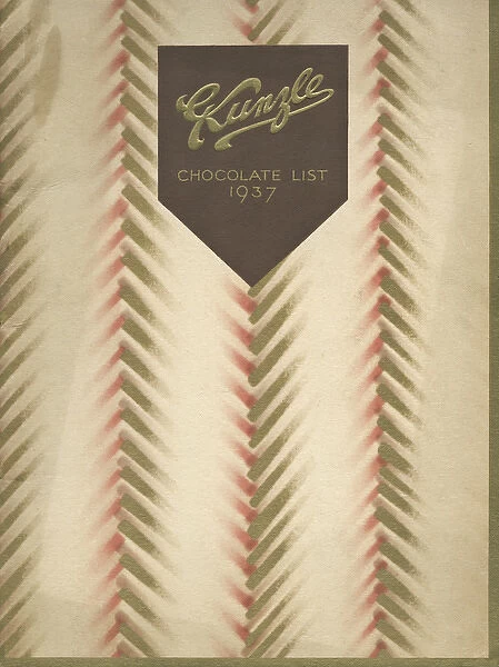 Catalogue cover design, Kunzle Chocolate List