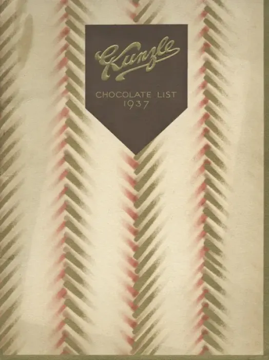 Framed Print : Catalogue cover design, Kunzle Chocolate List Framed Print : Catalogue cover design, Kunzle Chocolate List