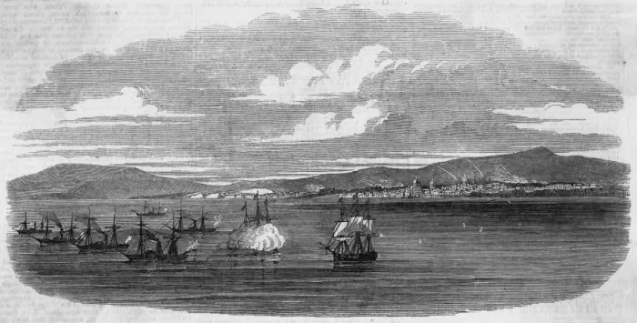Framed Print : Catania Bombarded
