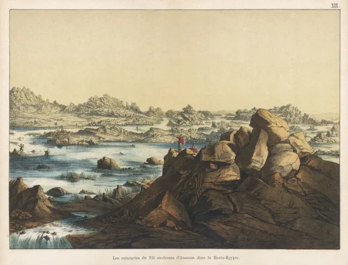 Framed Print : Cataracts of the Nile above Aswan, Upper Egypt Framed Print : Cataracts of the Nile above Aswan, Upper Egypt