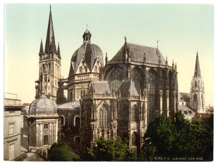 Framed Print : The cathedral, Aachen, the Rhine, Germany Framed Print : The cathedral, Aachen, the Rhine, Germany